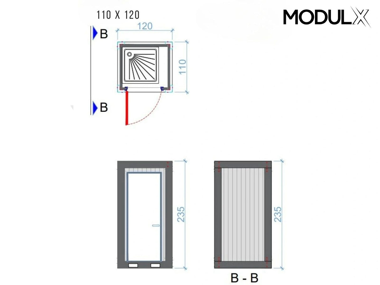 Dusche Container 110x120 (SAN-131)