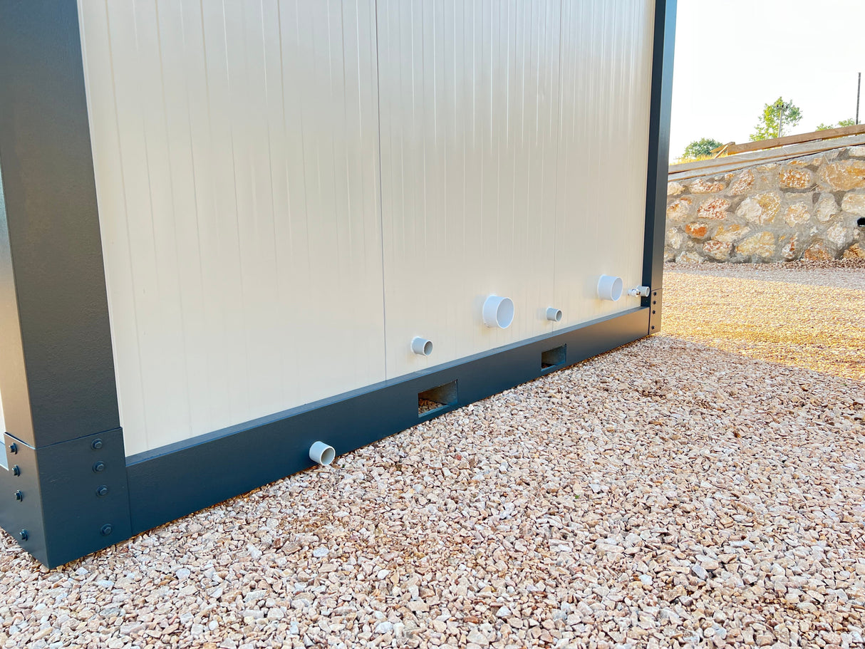 WC – Dusche Container ( 2x WC + 1x Dusche) 110x300 (SAN-316)