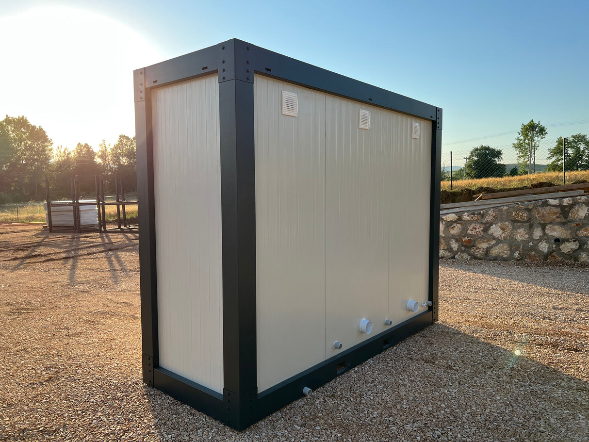 WC – Dusche Container ( 2x WC + 1x Dusche) 110x300 (SAN-316)