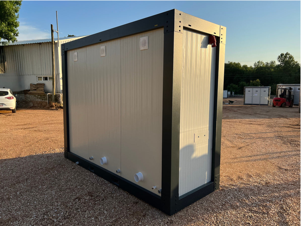 WC – Dusche Container ( 2x WC + 1x Dusche) 110x300 (SAN-316)