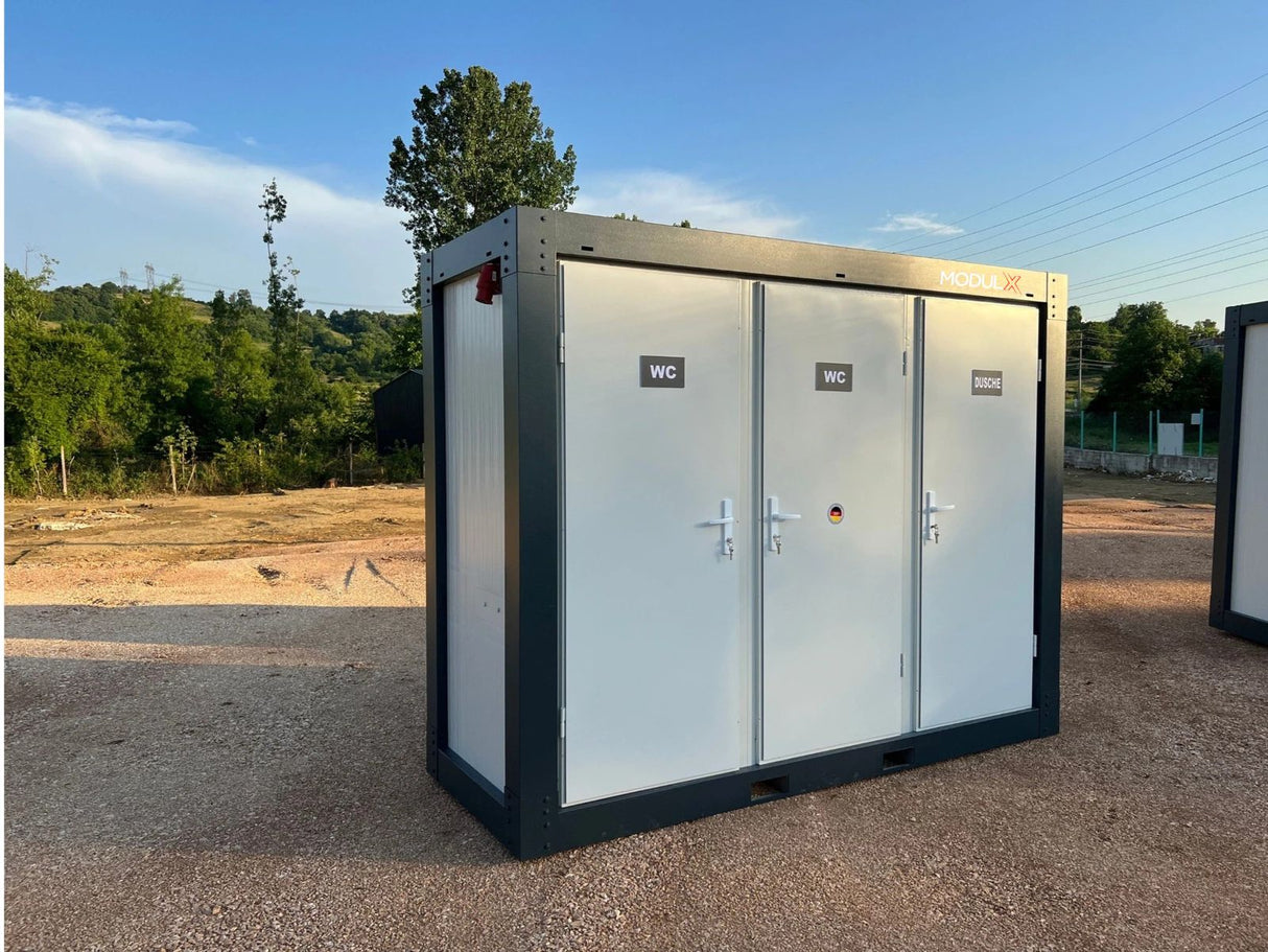 WC – Dusche Container ( 2x WC + 1x Dusche) 110x300 (SAN-316)