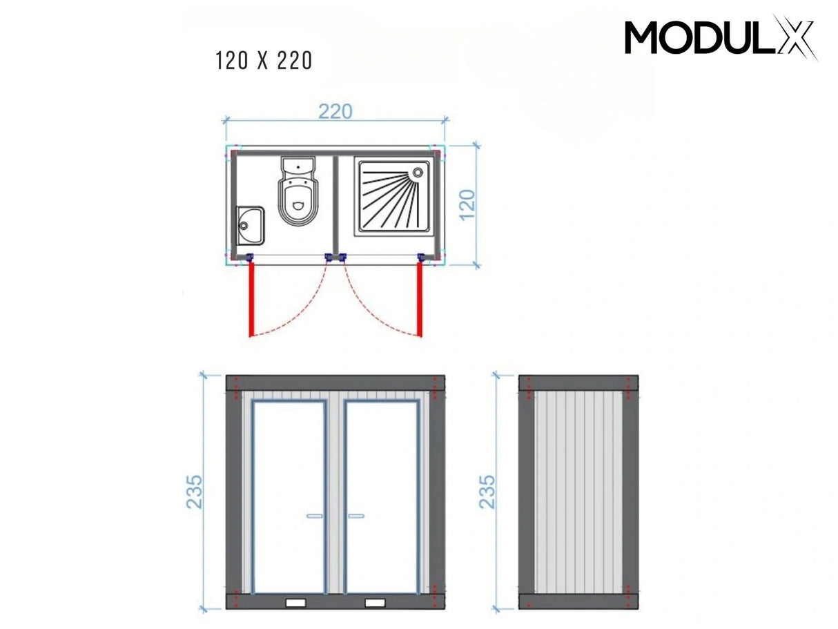 WC Dusch Container 120x220 (SAN-213)
