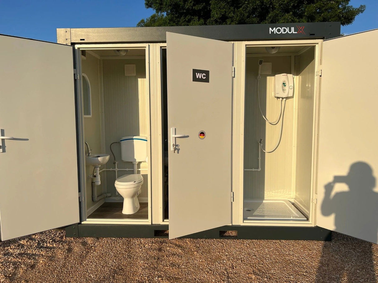 WC – Dusche Container ( 2x WC + 1x Dusche) 110x300 (SAN-316)
