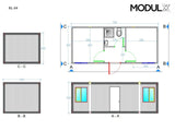 Bürocontainer Basicline XL 300x700 (XL-34)